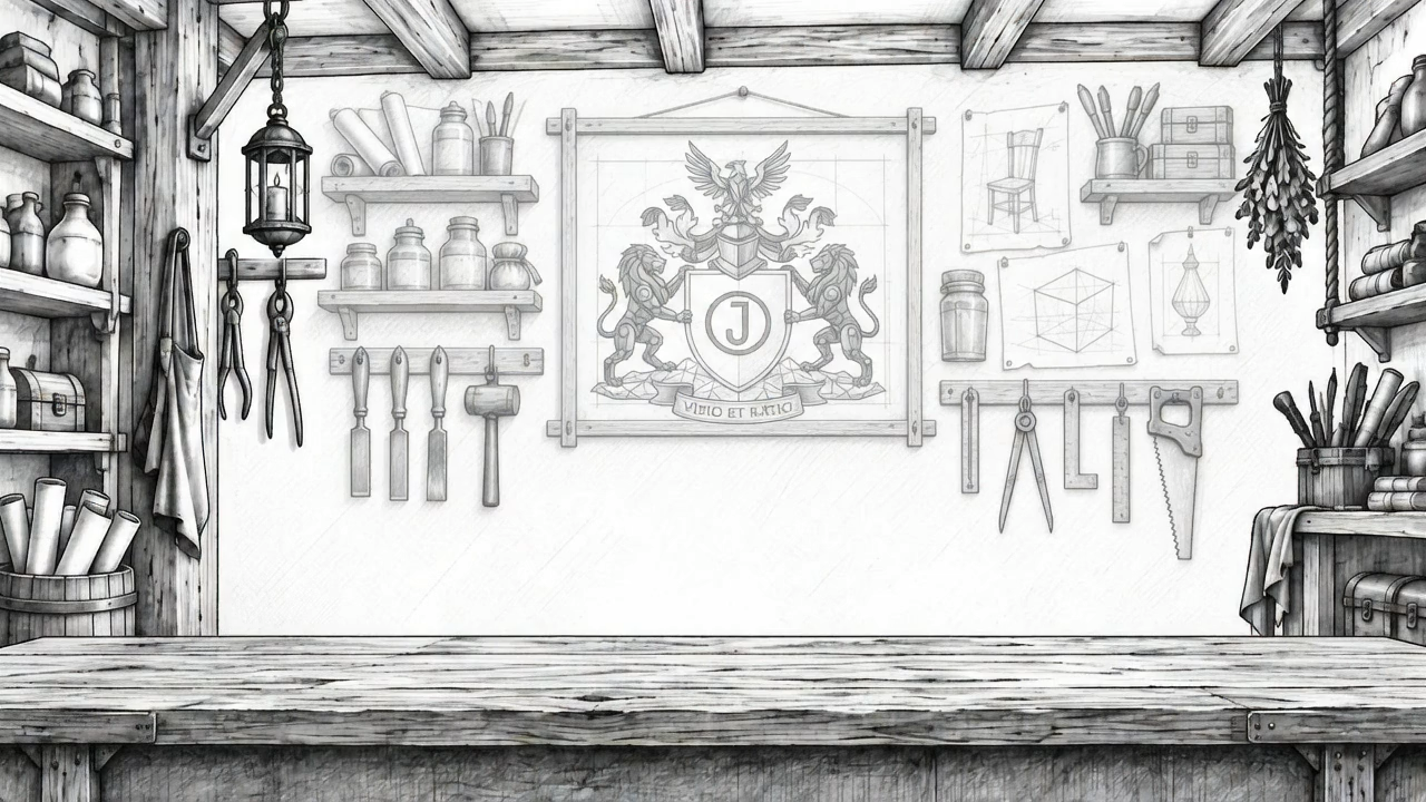 A hand-drawn workshop with the House of Vision and Reason crest
